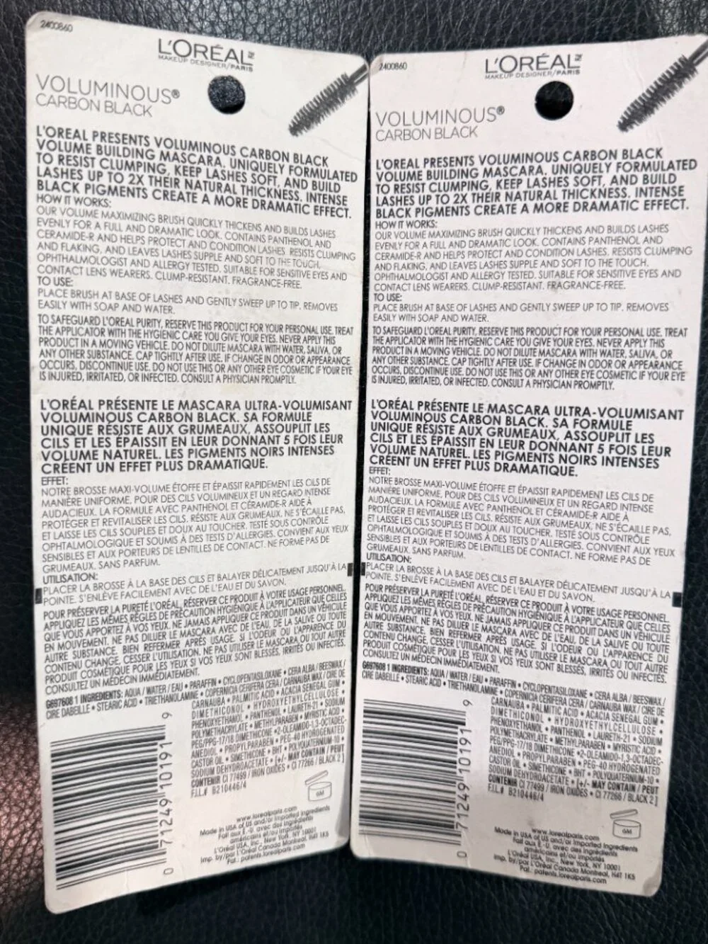 NIB L'Oreal Voluminous Original Mascara Duo - 335 Carbon Black